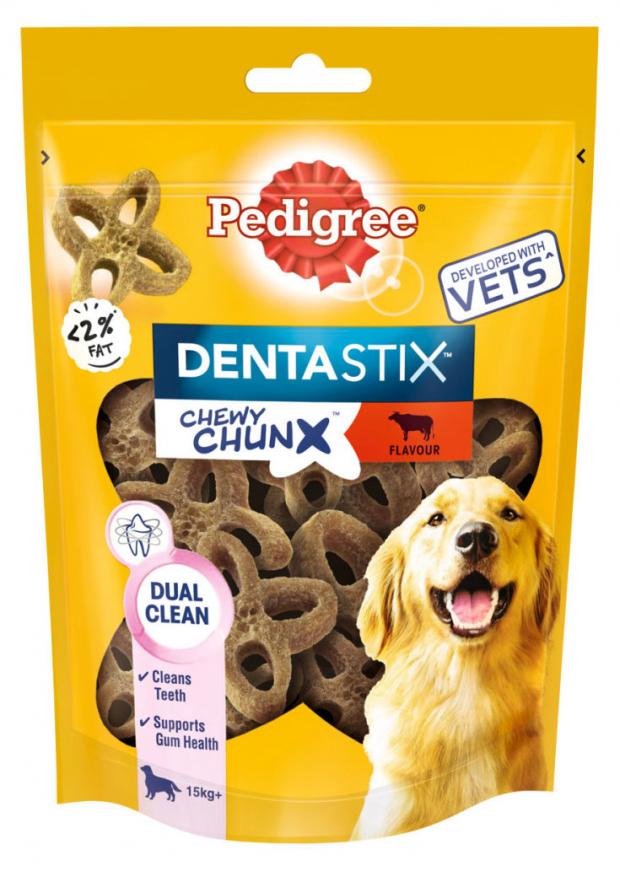 фото Лакомство для взрослых собак средних и крупных пород pedigree denta stix со вкусом говядины, 68 г