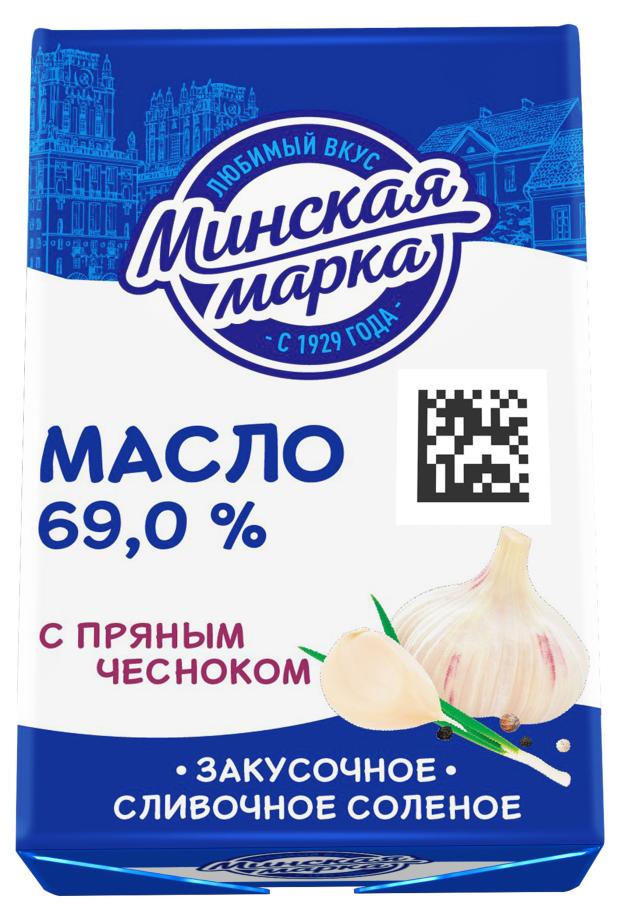 

Масло сливочное Минская марка соленое с чесноком 69% БЗМЖ, 180 г