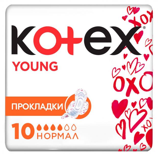 фото Прокладки гигиенические kotex young normal, 10 шт