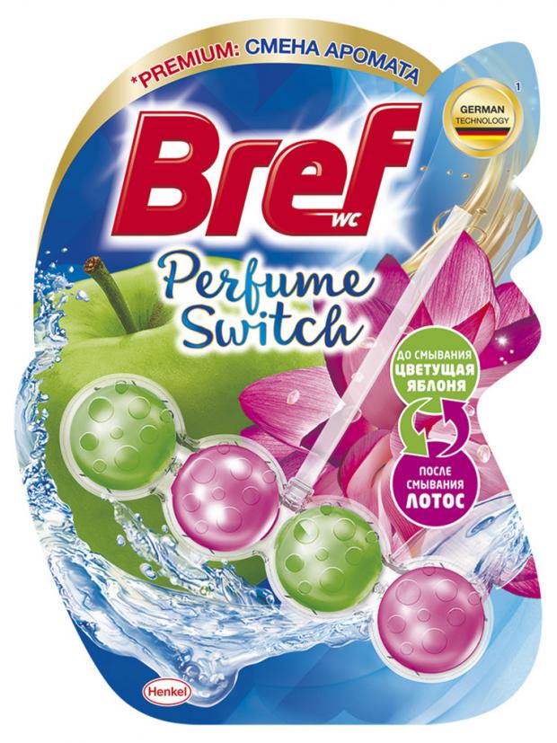 

Туалетный блок подвесной Bref Perfume Switch яблоня+лотос, 50 г