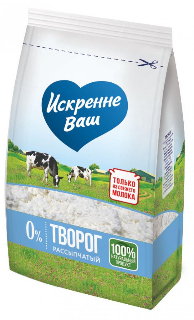 Творог Искренне Ваш рассыпчатый 0% БЗМЖ, 500 г творог вкуснотеево рассыпчатый 0 5% бзмж 300 г