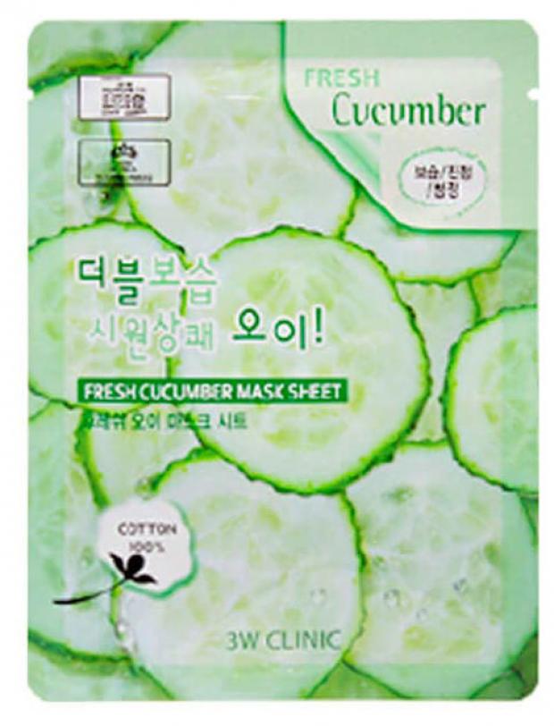 

Маска для лица 3W Clinic Fresh Cucumber Mask Sheet с экстрактом огурца тканевая, 23 мл