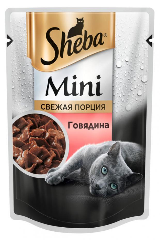 фото Влажный корм для кошек sheba mini c говядиной, 50 г