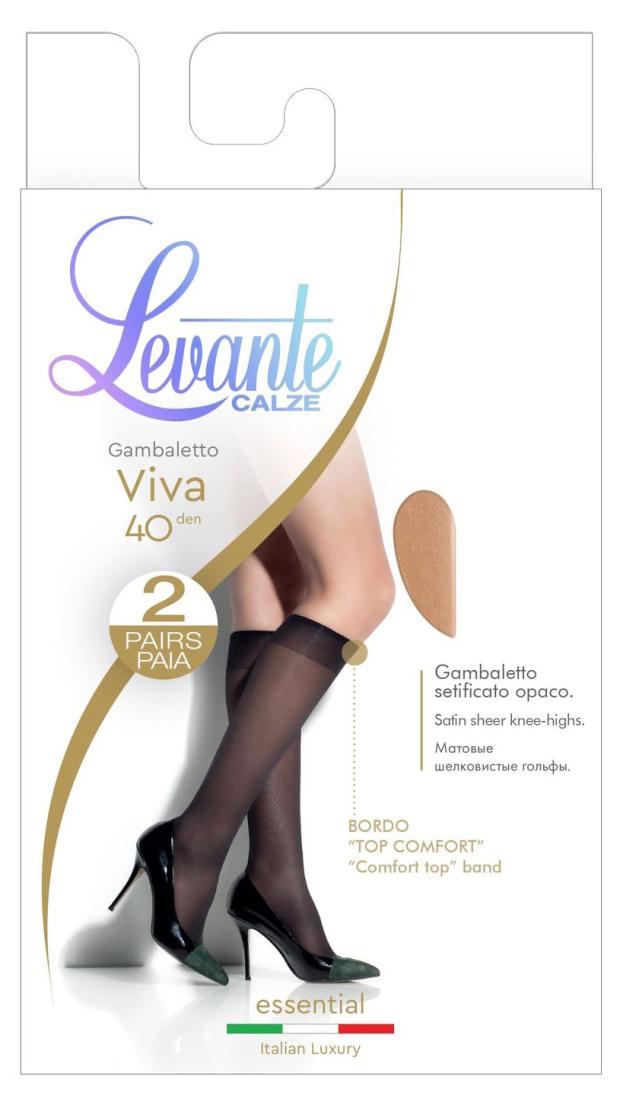 фото Гольфы женские levante viva 40 nero, 2 пары