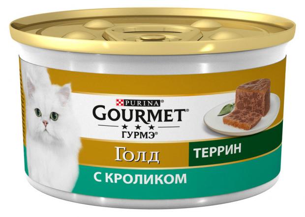 фото Консервированный корм для кошек gourmet gold с кроликом по-французски, 85 г