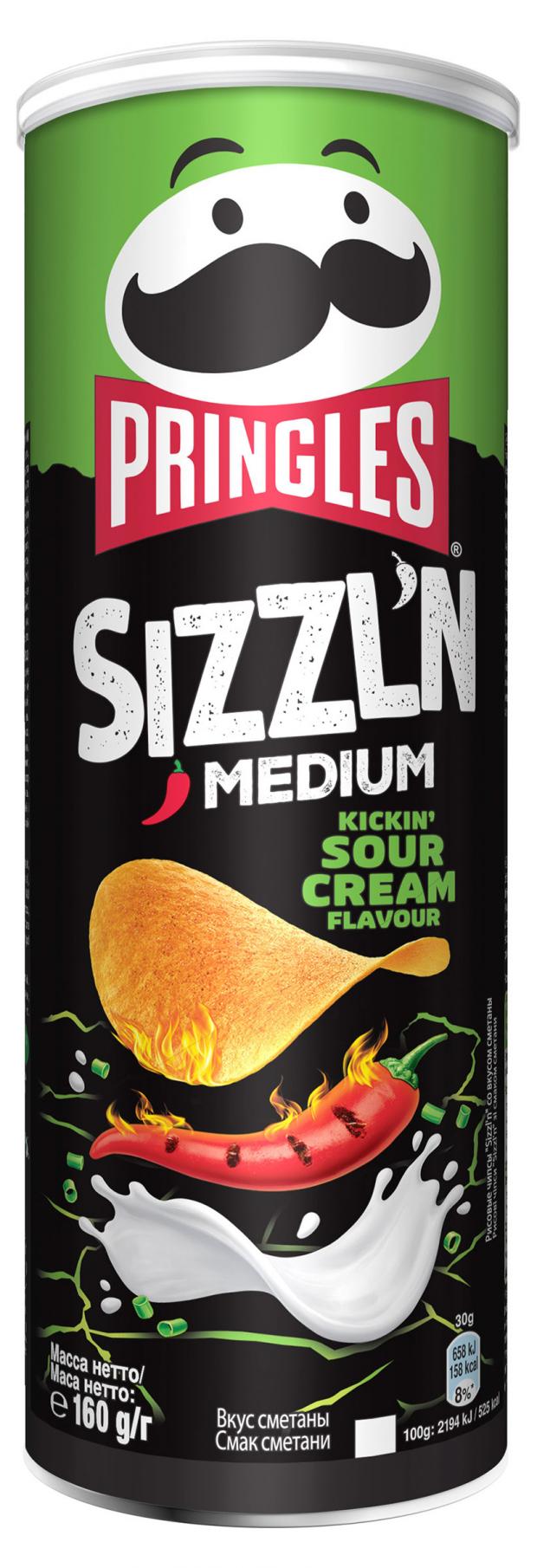 

Чипсы рисовые Pringles Sizzl’n со вкусом сметаны, 160 г