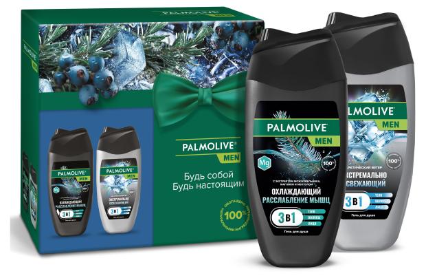 

Подарочный набор Palmolive Men Охлаждение и Расслабление мышц, Гель для душа 250 мл + Гель для душа 250 мл