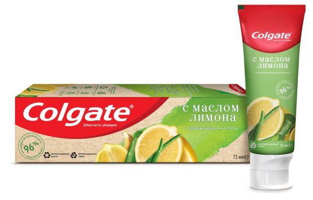 фото Зубная паста colgate naturals освежающая чистота с маслом лимона с фторидом, 75 мл