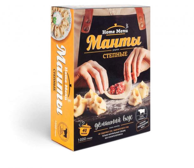 

Манты говяжьи Home Menu Степные, 1 кг