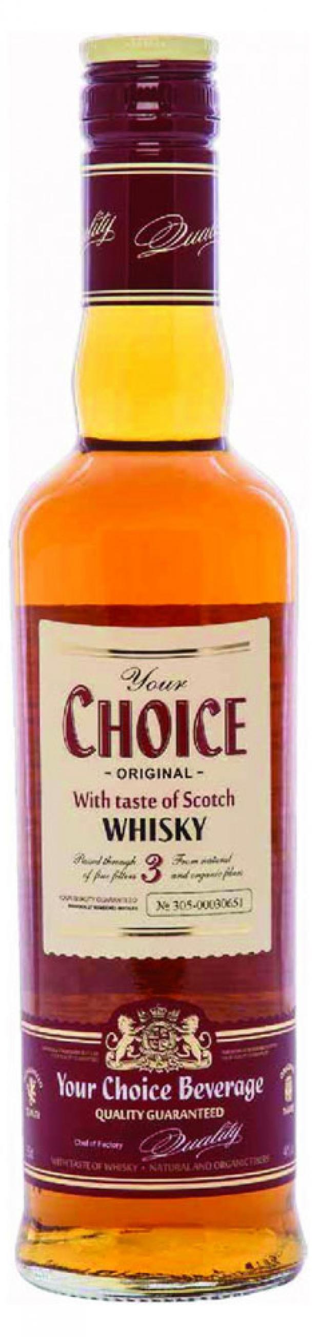 

Виски Your Choice With taste of Scotch Whisky 3 года Россия, 0,7 л