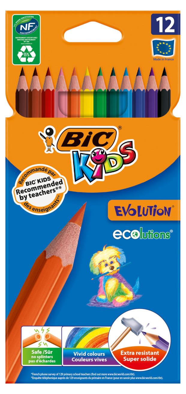 фото Цветные карандаши bic kids evolution, 12 цветов