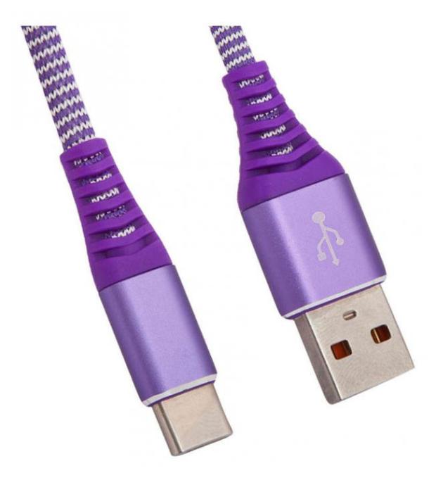 фото Usb кабель liberty project type-c носки фиолетовый