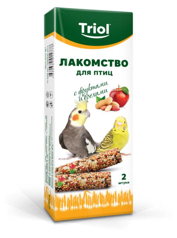 Лакомство для птиц Triol с фруктами и орехами, 60 г