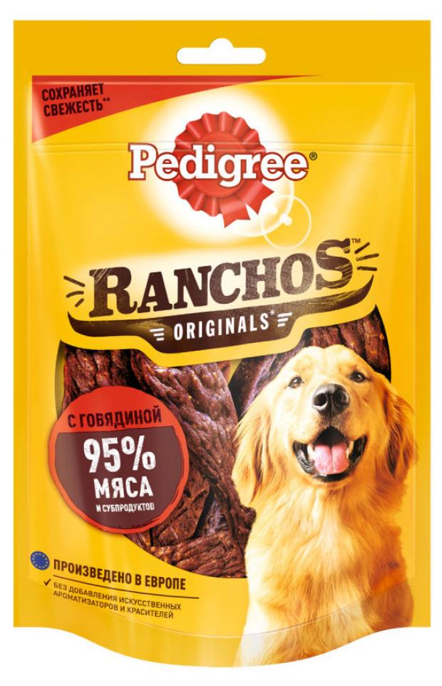 фото Лакомство для собак pedigree ranchos мясные ломтики с говядиной, 58 г