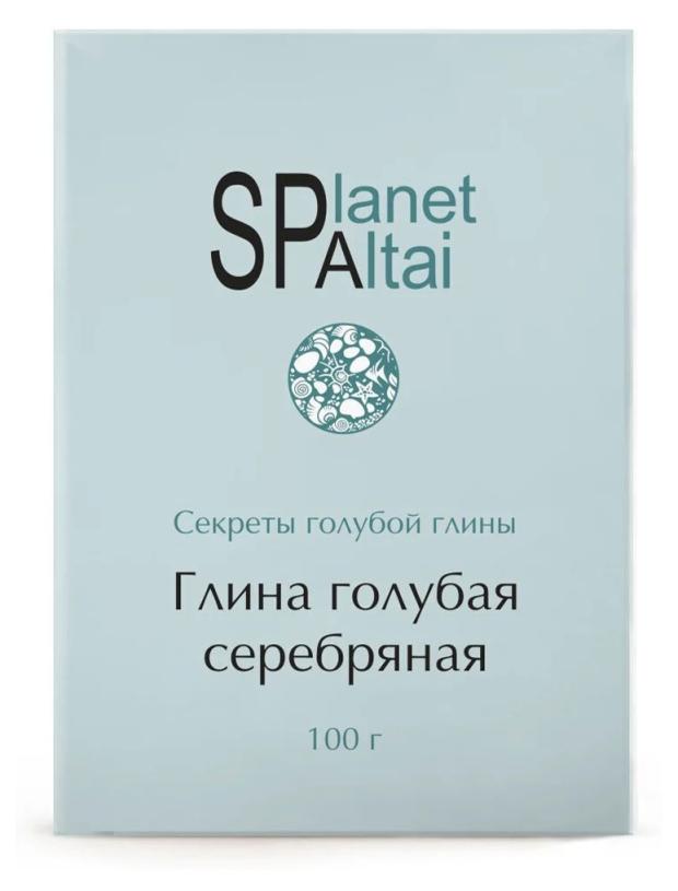 Глина голубая Две линии Planet SPA Altai серебряная, 100 г planeta spa altai глина голубая серебряная суставная100 г