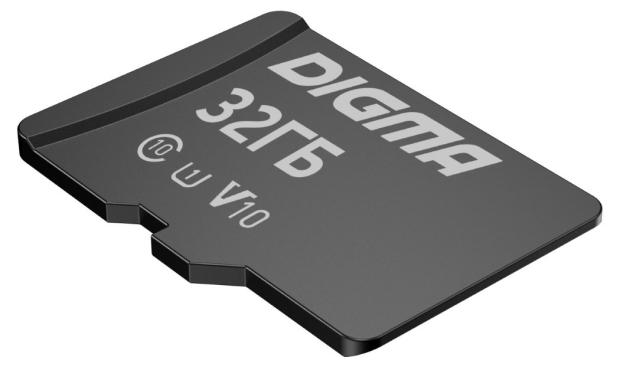 

Флеш карта microSDHC 32GB DIGMA CARD10 V10 + adapter