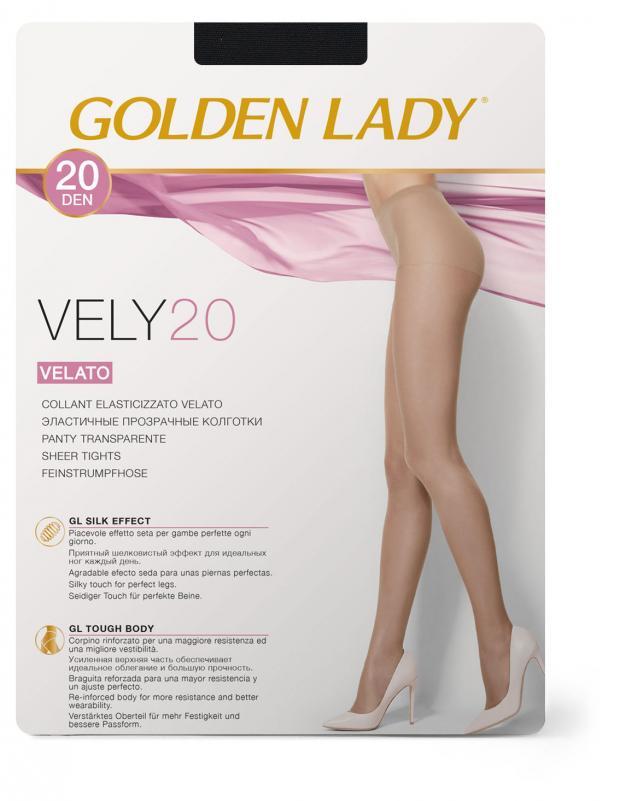 

Колготки женские Golden Lady Vely 20 Nero, размер 2