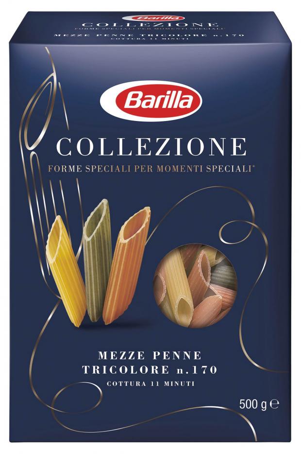 Перья Barilla Мецце Penne Tricolore из твердых сортов пшеницы, 500 г anfosso макароны foglioline d ulivo со шпинатом 500 г