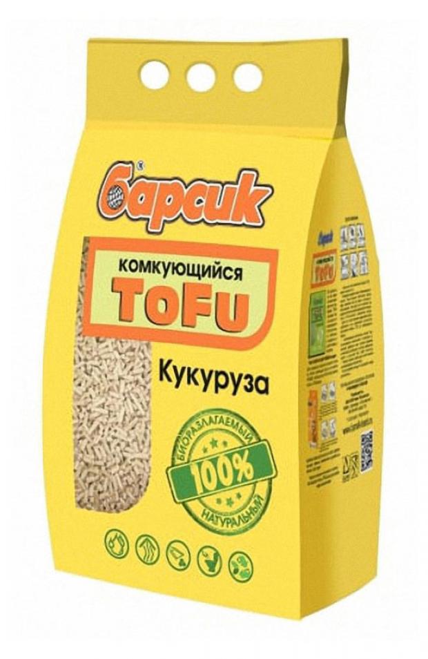 фото Наполнитель для кошачьего туалета барсик tofu кукуруза комкующийся, 4,54 л