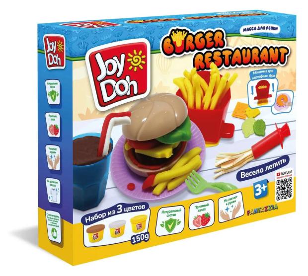 фото Набор для лепки joy doh burg-150 бургер и картошка