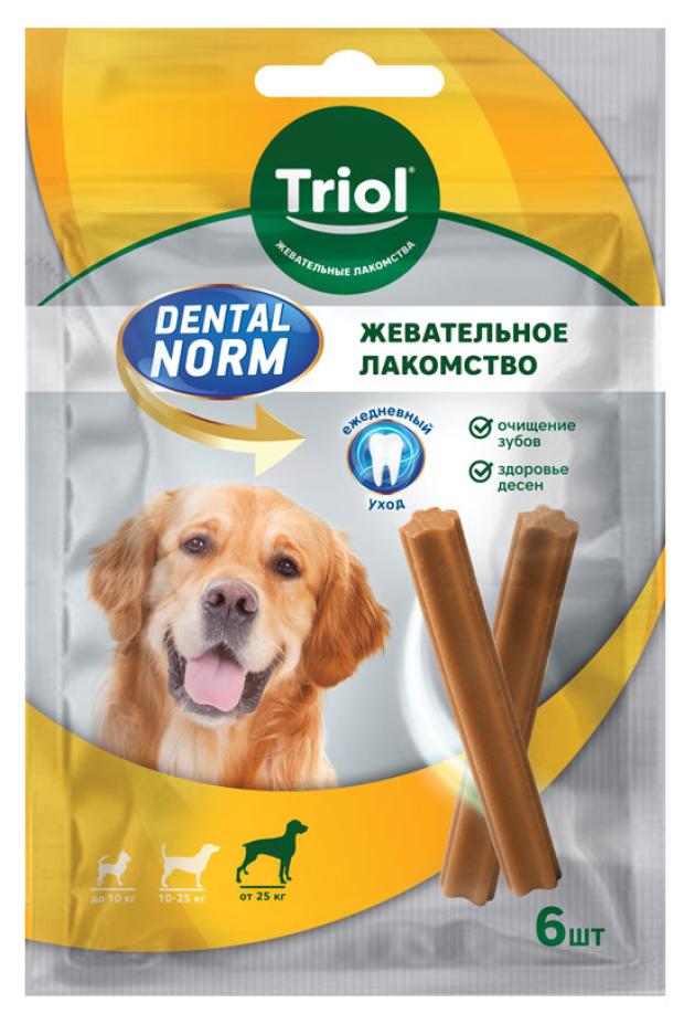 Лакомство для собак крупных пород Triol Dental Norm Палочки жевательные, 240 г