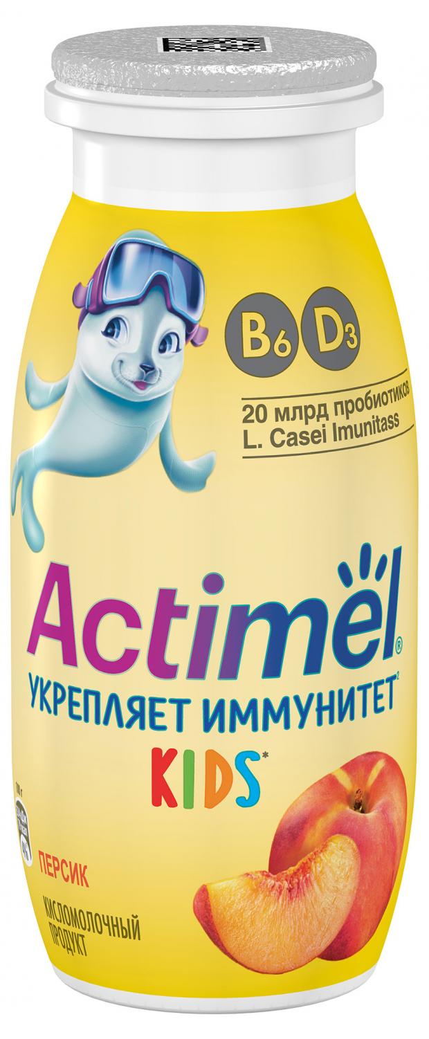 

Напиток кисломолочный Actimel Kids Взрывной Персик, 100 мл