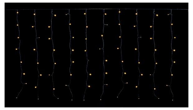 

Гирлянда электрическая Actuel Занавес 96 LED ламп уличная теплый белый, 2x1 м