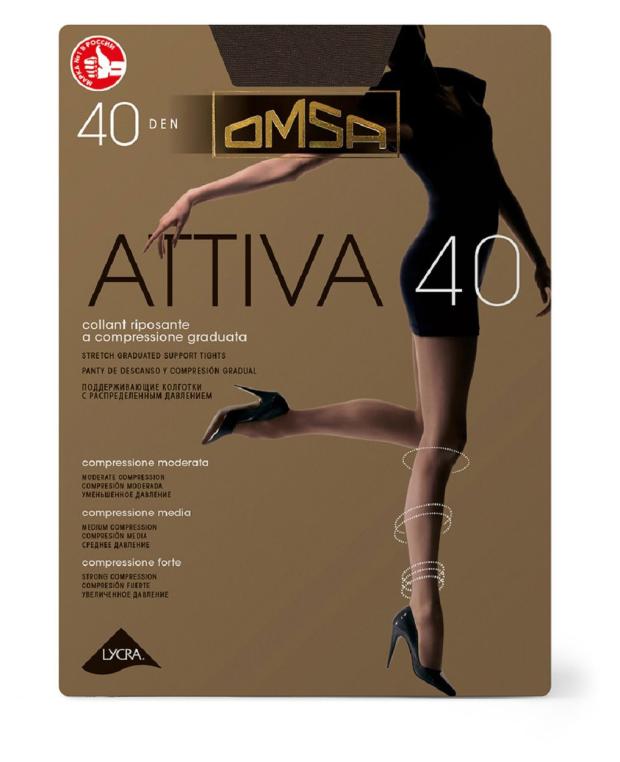 

Колготки женские Omsa Attiva 40 Fumo, размер 3