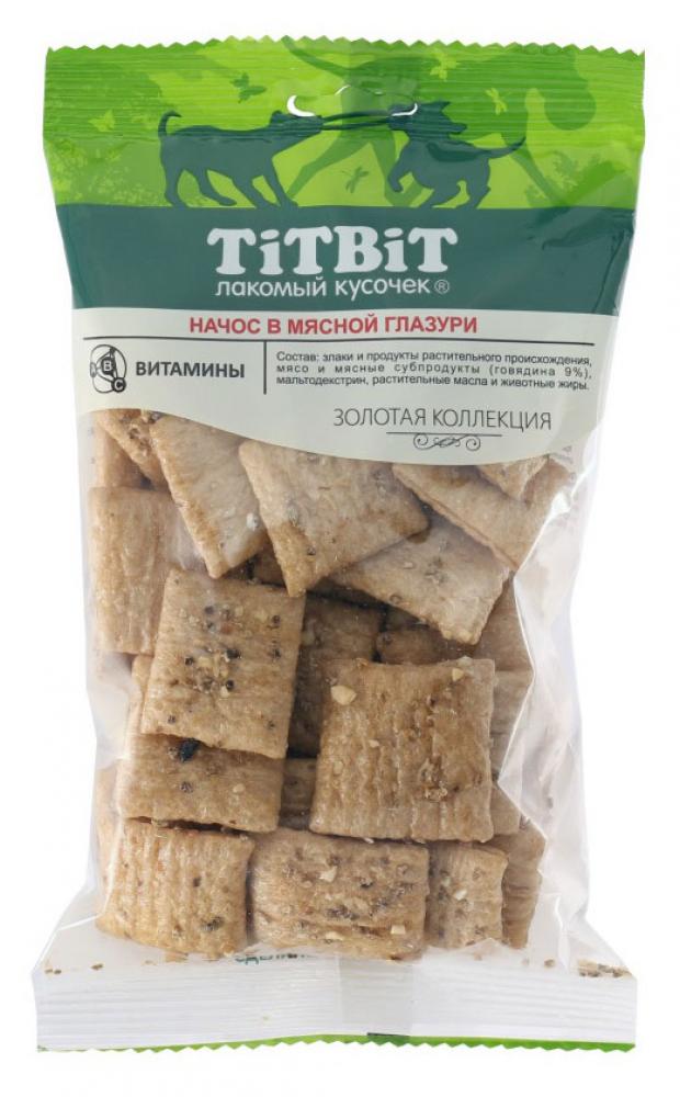 фото Лакомство для собак titbit начос в мясной глазури, 130 г