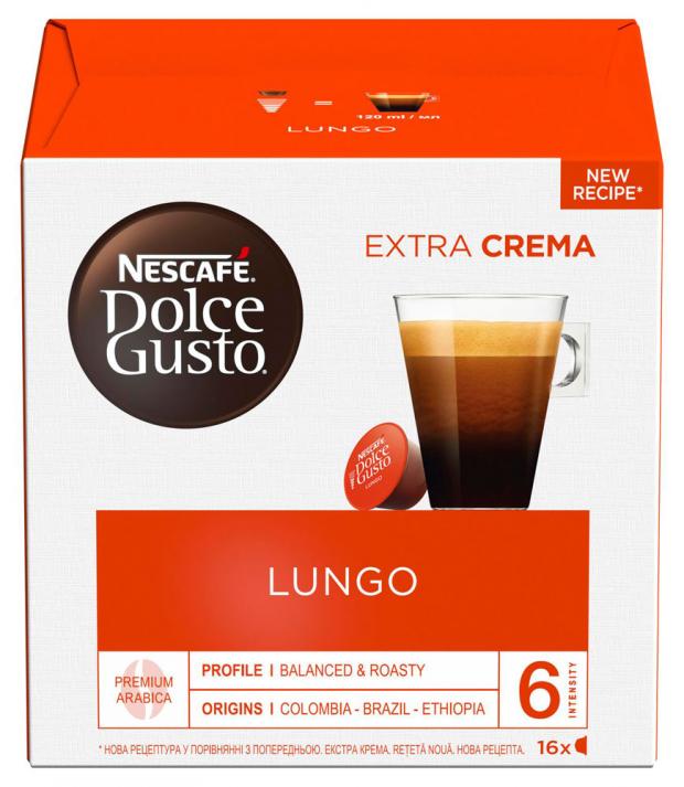 

Кофе в капсулах Nescafe Dolce Gusto Lungo, 16 шт