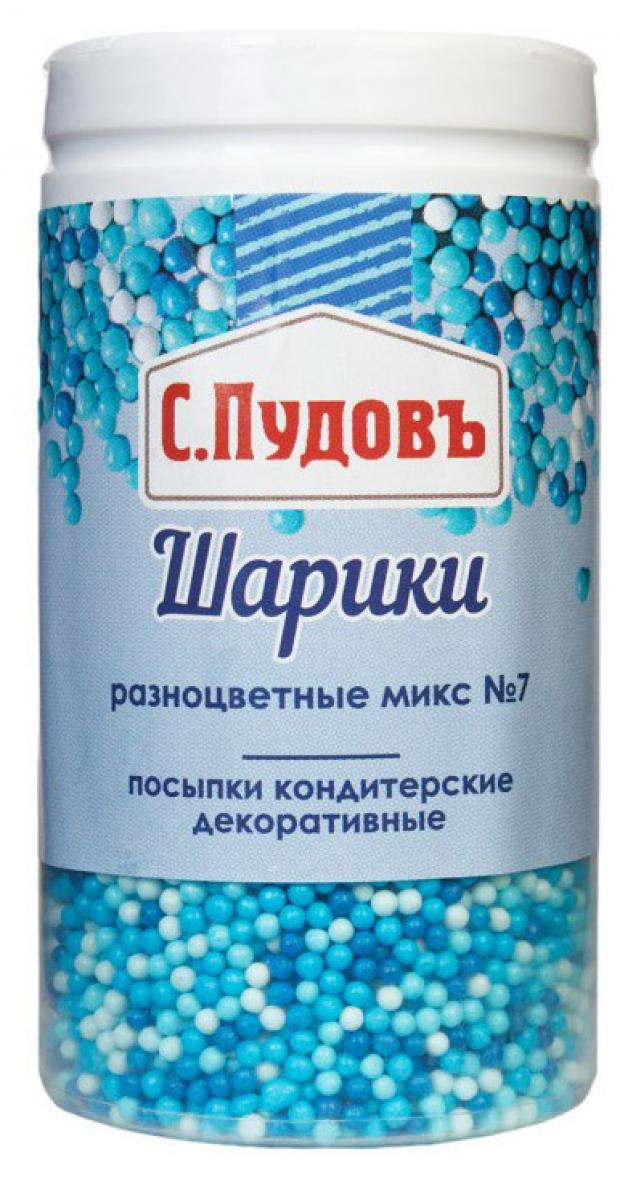 

Посыпка кондитерская С.Пудовъ микс разноцветных шариков 7, 45 г