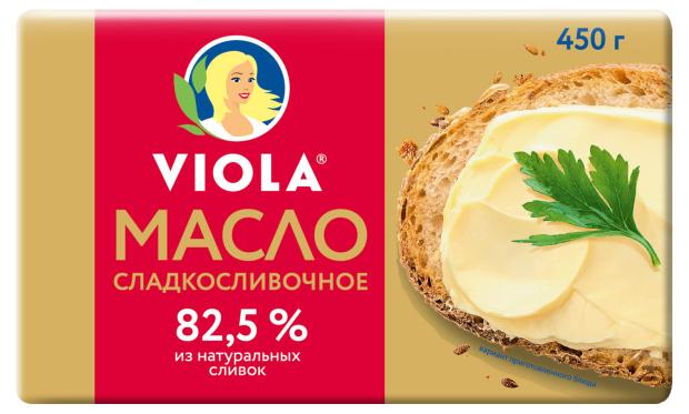 фото Масло сливочное viola традиционное 82,5%, 450 г