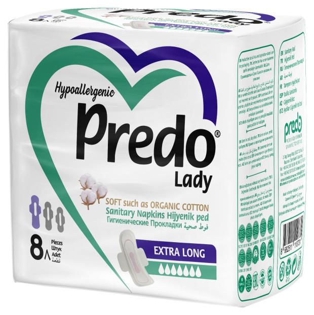 

Прокладки гигиенические Predo Lady Extra Long, 8 шт