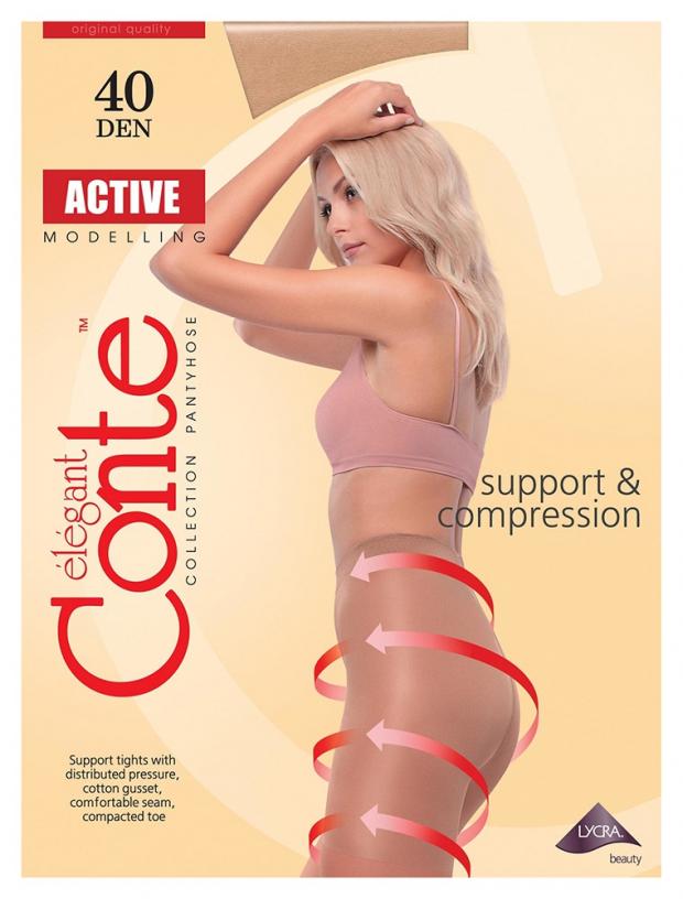 Колготки Conte Active Soft 40 natural, размер 4 колготки женские top soft 40 с витамином е р 4 nero