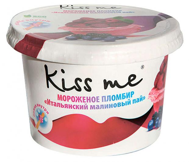 фото Мороженое kiss me пломбир итальянский малиновый пай, 125 г