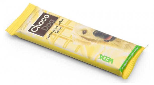 Лакомство для собак VEDA Choco Dog шоколад белый, 45 г