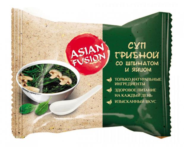 Суп Asian Fusion грибной со шпинатом и яйцом 12 г 49₽