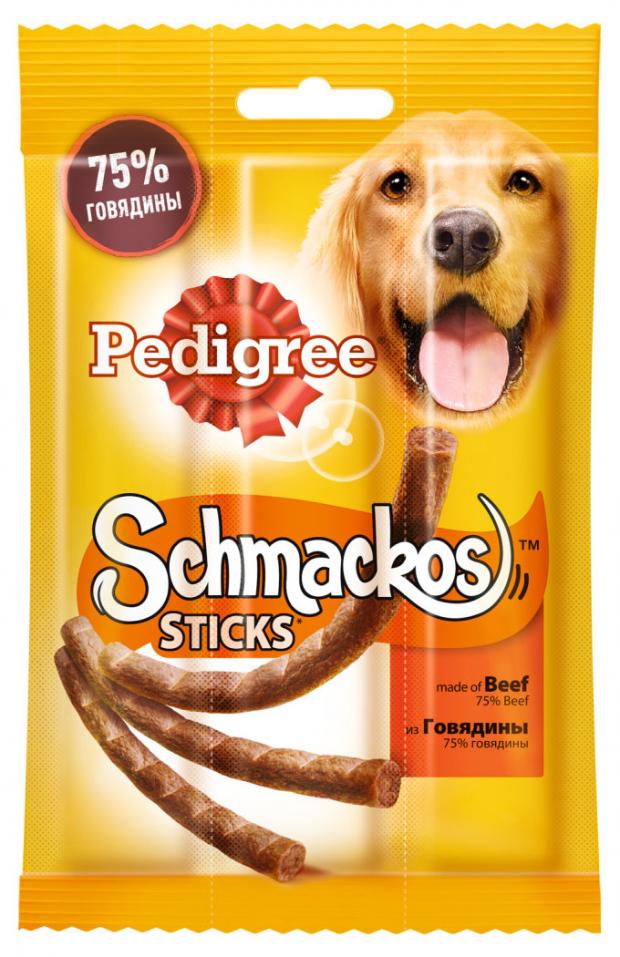 фото Лакомство для собак pedigree schmacko мясные палочки с говядиной, 33 г