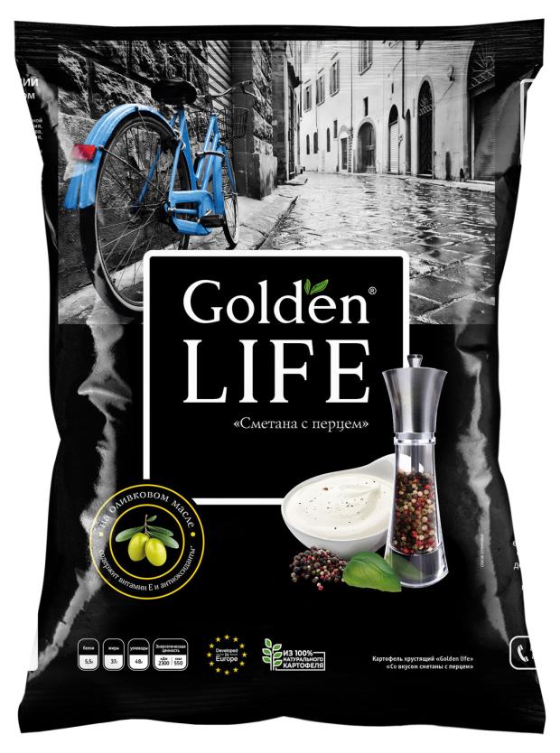 Чипсы Golden Life Со вкусом Сметаны с перцем, 90 г