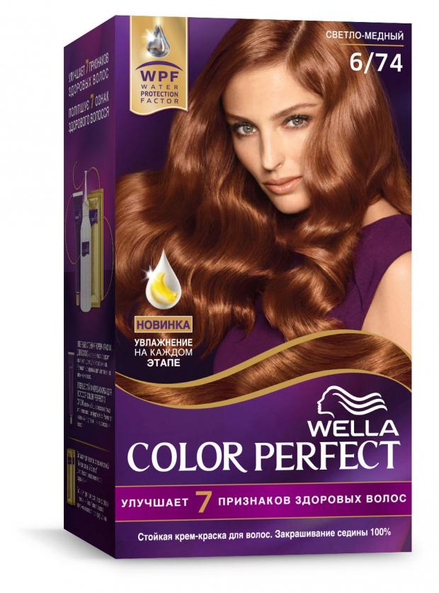 фото Краска для волос wella color perfect тон 6/74