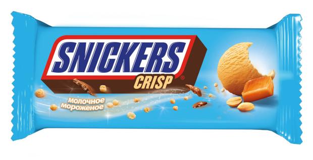 

Мороженое Snickers Crips батончик БЗМЖ, 34,5 г