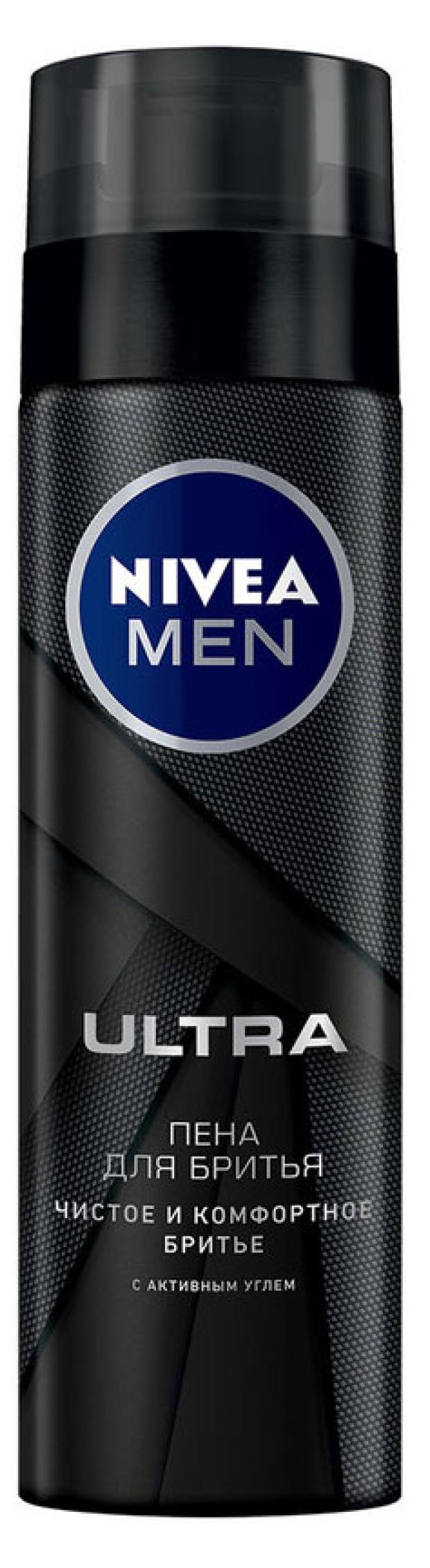 Пена для бритья NIVEA MEN Ultra с активным углем, 200 мл