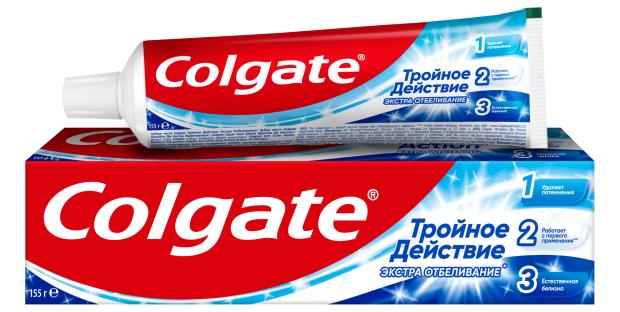 Зубная паста Colgate Тройное действие Экстра отбеливание, 100 мл