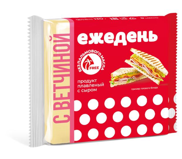 

Сырный продукт Ежедень слайсы с ветчиной ЗМЖ, 130 г