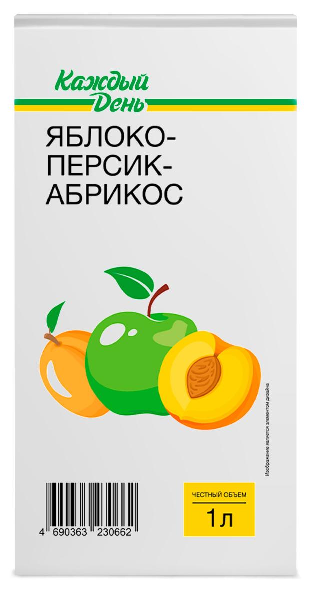 Напиток сокосодержащий Каждый день Яблоко-персик-абрикос, 1 л