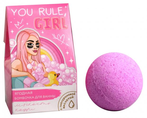 

Бурлящий шарик Beauty Fox You Rule Girl с гиалуроновой кислотой аромат ягодный, 40 г