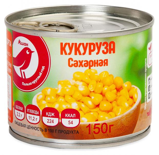 

Кукуруза АШАН сахарная, 150 г