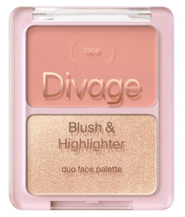 

Палетка для лица Divage Blush&Highlighter Duo Тон 01, 8 г