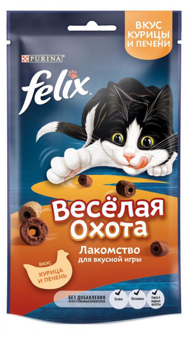 фото Лакомство для кошек felix весёлая охота со вкусом курицы и печения, 50 г