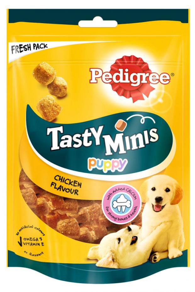 

Лакомство для щенков Pedigree Tasty Bites Puppy с курицей, 8х125 г